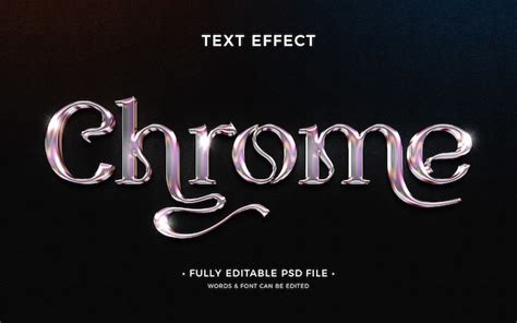 Image result for Chrome Design Text Effect