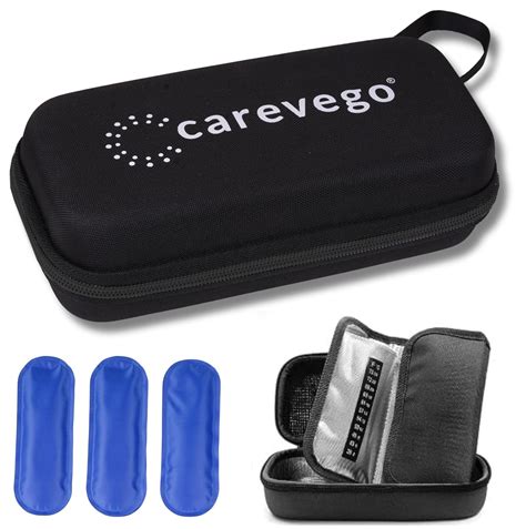 Buy CareVego Insulin Pen Travel Safe Cooler ice Bag Hard eva case with ...
