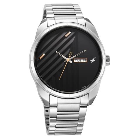Buy Online Fastrack Fleek Quartz Analog with Day and Date Black Dial ...