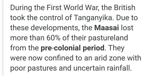 What was the status of the Maasai pastoralistsin pre-colonial times ...