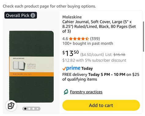 Moleskine Cahiers Collection Set of 6 Ruled Journals, New Wrapped