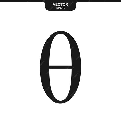 Premium Vector | Theta Lowercase Greek Alphabet Symbol