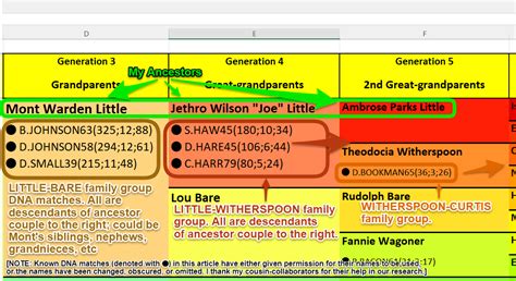 Image result for Color Coding DNA Matches