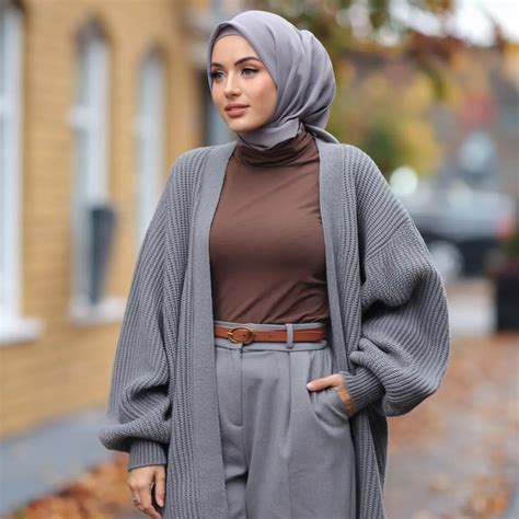 12 فكرة لتنسيق اللون البني في الملابس للمحجبات