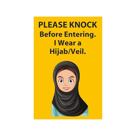 Anne Print Solutions® Please Knock Before Entering I Wear Hijab Veil ...