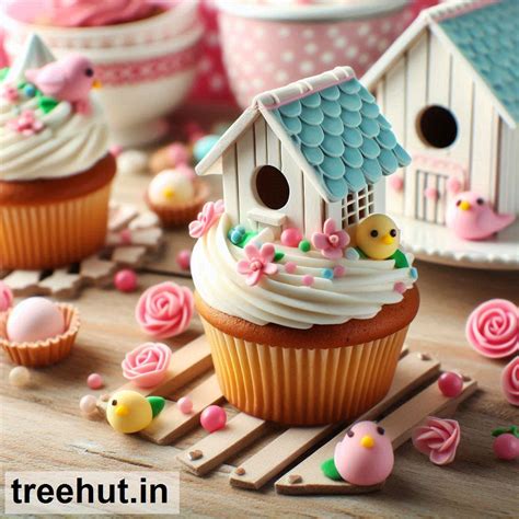 Bird House Cupcake Ideas, Mini Cake Decoration Ideas