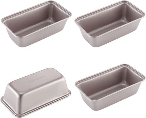 Amazon.com: CHEFMADE Mini Loaf Pan Set, 5.5-Inch 4Pcs Non-Stick ...