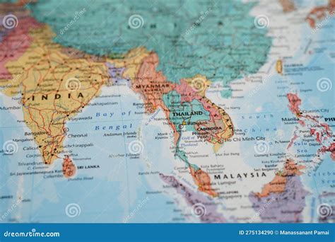 Bangkok Thailand 15 2022 World Map Paper Closeup View Foto de archivo ...