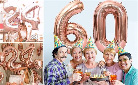 Party Propz Foil Balloon Number 2, Rose gold Number Foil Balloon - 32 ...