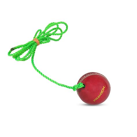 Prokick Leather Hanging Ball with Cord, Red - 1PC – Prokicksports