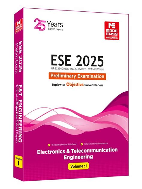 Buy ESE 2025: Preliminary Exam: Electronics and Telecom. Engineering ...