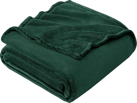 Amazon.com: Hansleep Fleece Blanket for Couch Dark Green, Super Soft ...