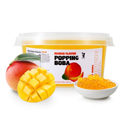 Mango Popping Boba - Jiffy Boba Collagen Boba