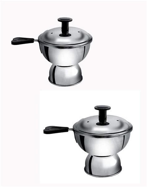 Anantha Stainless Steel Chiratta Puttu Maker Set- Silver : Amazon.in ...