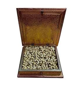 Glammore Whole Cashew Nut (Kaju) Wooden Copper Gift Box, 750 g : Amazon ...