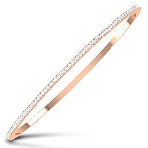 CaratLane 18K Rose Gold and Diamond Bangle : Amazon.in: Fashion