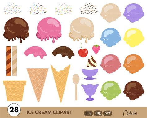 Ice Cream Scoop With Ice Cream Clip Art