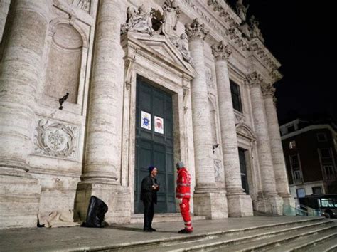 Red Cross Workers Help The Homeless During Coronavirus Crisis