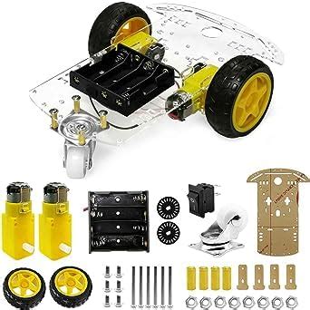 Robot Smart Car Chassis Kit with Speed Encoder, 2 Wheels and Battery ...
