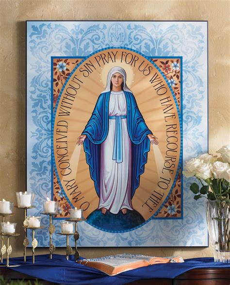 Buy Monastery Icons Miraculous Medal of The Virgin Mary Mounted Plaque ...