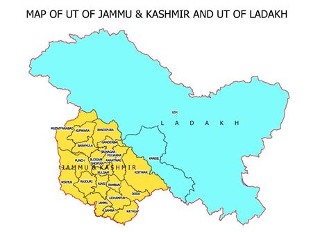 Maps of UTs of JK, Ladakh released; map of India depicting new UTs ...