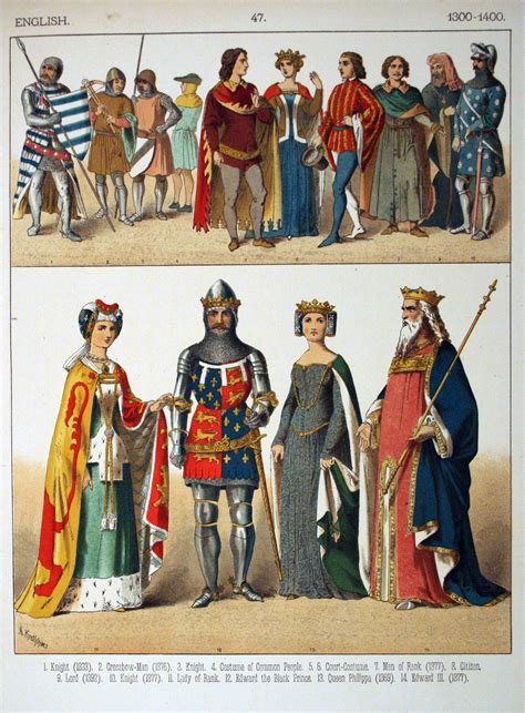 The clothing and different ranks of people in the Middle Ages ...