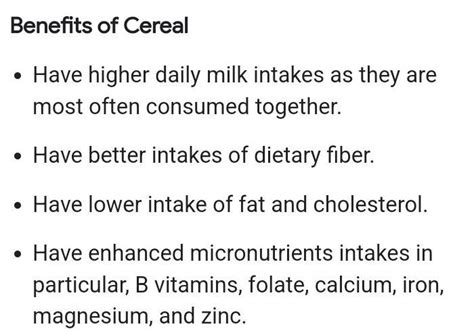 Health benefits of cereals - Brainly.in
