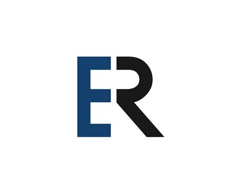 unique and simple letter ER 12611971 Vector Art at Vecteezy