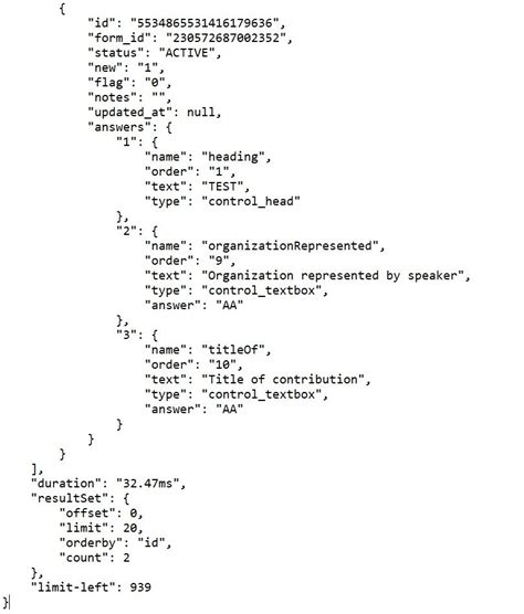 Image result for JSON Sentence Level Example