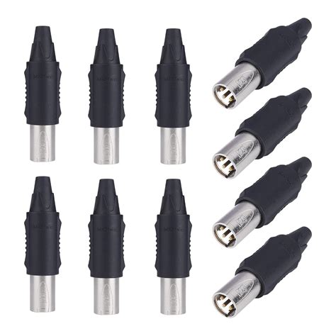 MX 3 Pin XLR connector Microphone Connector pin Pure Copper Nickel ...