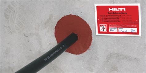 Photo of three CFS-D Firestop cable discs around a variety of ...