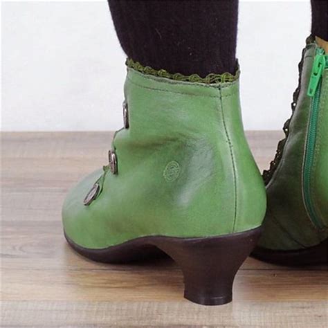 Women's Victorian Black Lace-Trimmed Button Ankle Boots - Perfect for ...