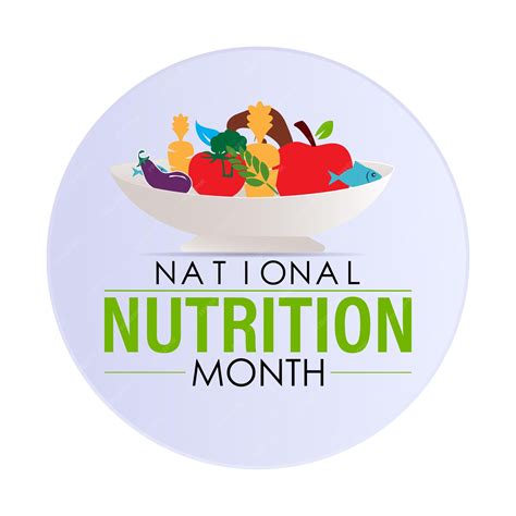 Premium Vector | National nutrition month observed every year of march ...