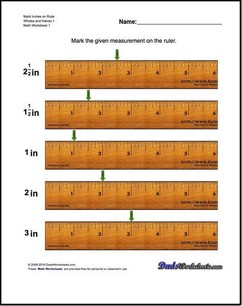 Image result for Free Printable Ruler Measurement Worksheets