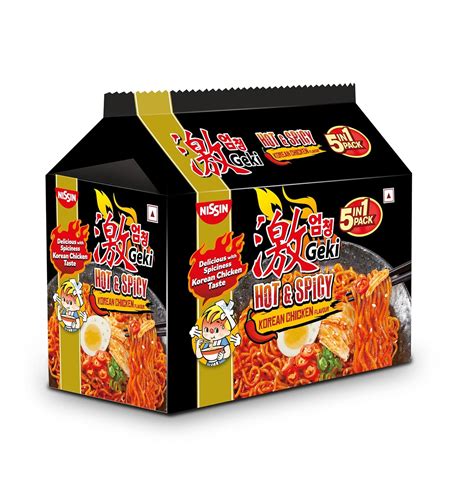 Geki Hot & Spicy Korean Instant Noodles Chicken (5 In 1 Pack), 400 ...