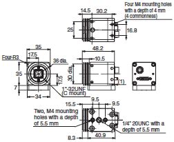 FZ4 Series Vision Sensor/Dimensions | OMRON Industrial Automation India