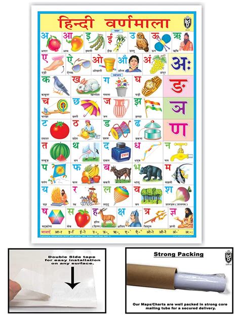 Buy Hindi Alphabets Chart (Size 70 x 100 cms)|Laminated both sides Book ...