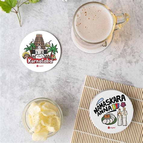 Karnataka - Souvenir Coaster Cum Fridge Magnets - Discovering India ...