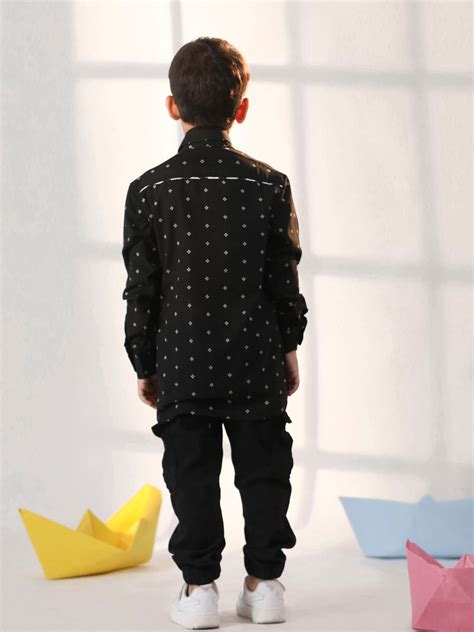 Boy's Black Ethnic Shirt – vastramay