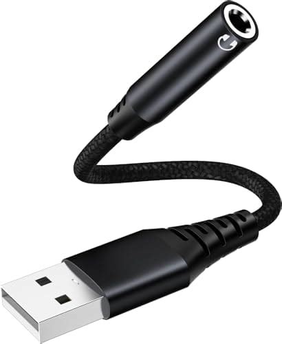 Mizi USB to 3.5mm Audio Jack Adapter, External Sound Card Converter ...