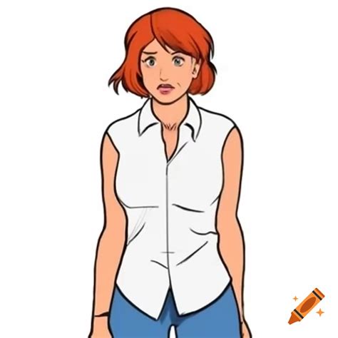 Amy Rose shopping in white sleeveless shirt and blue jeans on Craiyon