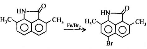 The major product obtained when Br2/Fe is treated with