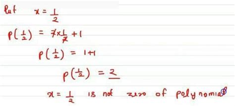 Which of the following x values is a zero for the given polynomials? p ...