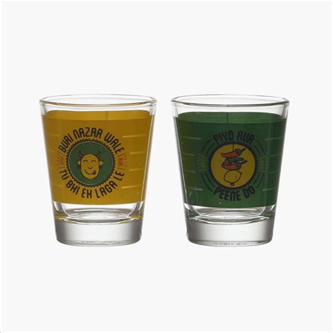 Buy EK DO DHAI Det of 2 Printed Shot Glasses - 60ml from Ek Do Dhai at ...
