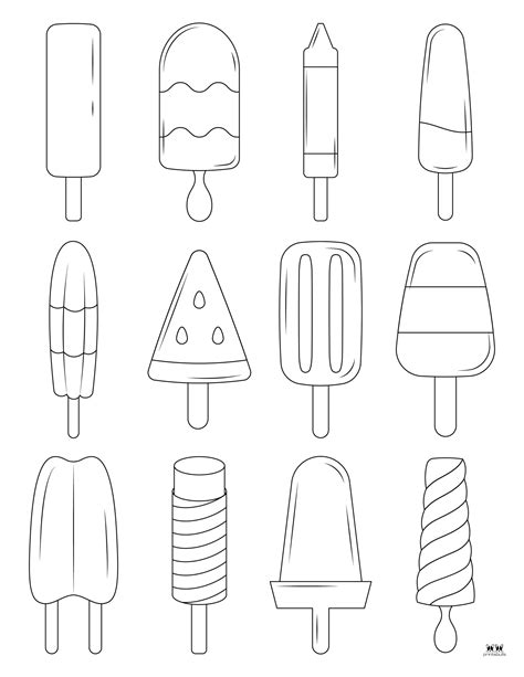 Popsicle Coloring Pages - 25 FREE Printables | Printabulls