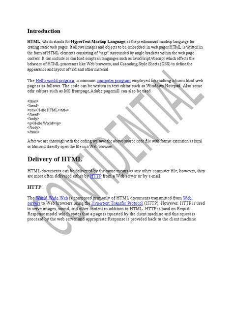 Image result for HTML Tutorial Book PDF