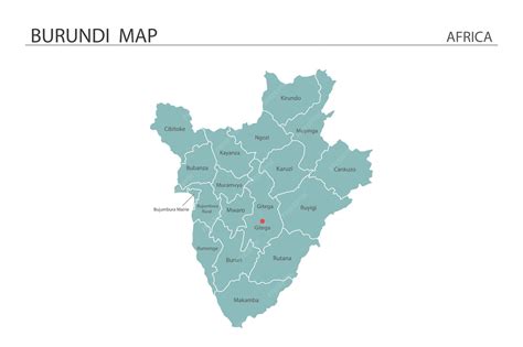 Premium Vector | Burundi map on white background Map have all province and mark the capital city ...