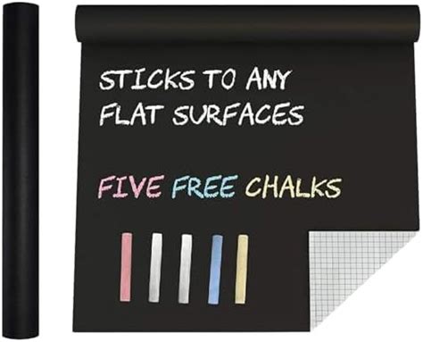 NIYANETAIL Black Board Wall Sticker (45x200cm) | Removable Vinyl ...