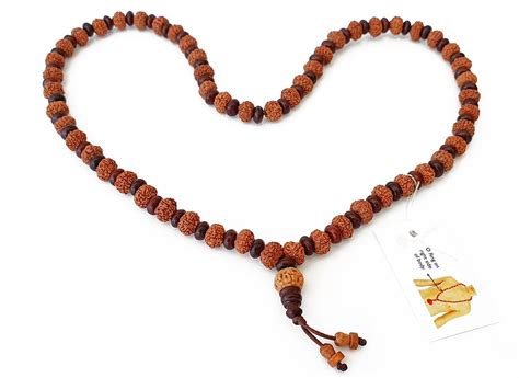 RDK 6 mm Sandalwood & Rudraksha Mala | Handcrafted Meditation & Prayer ...