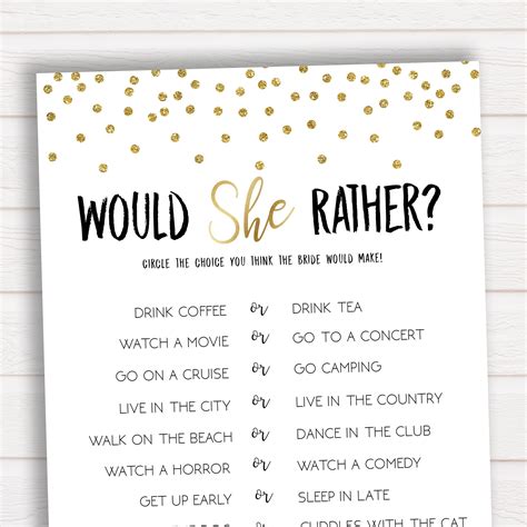 Free Printable Bridal Games - Printable Sight Words List